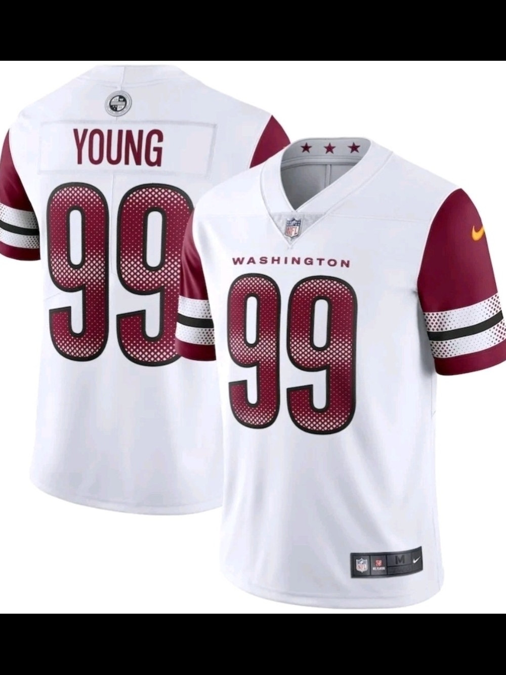 Chase Young Washington Commanders Nike Vapor Limited Jersey - White LARGE